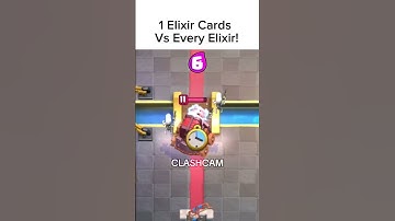 1 Elixir Cards Vs Every Elixir #clashroyale #shorts #clashroyalememes #clashroyaleshorts