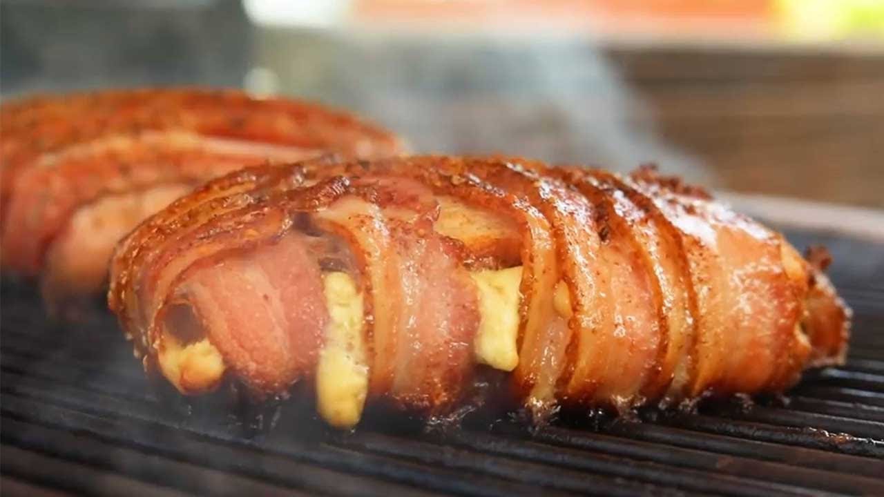 Bacon wrapped, smoked on the grill The ultimate GRILLED CHEESE! YouTube