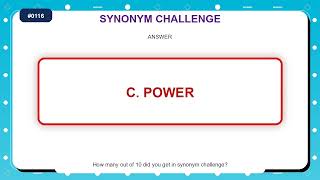 Synonym Challenge #0116 | Similar Words Quiz Practice