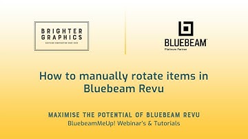 How to manually rotate items in Bluebeam Revu - Snapshot Tool by Brighter Graphics #howto