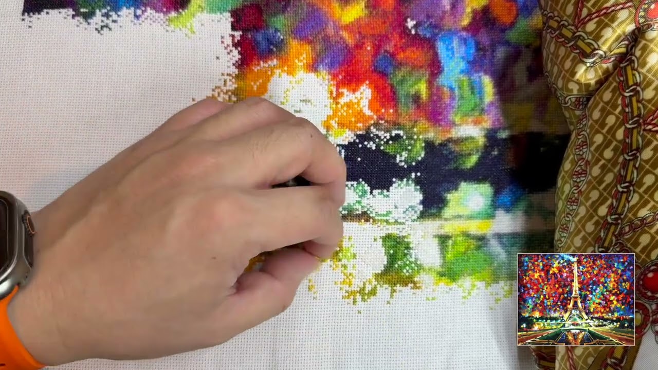 Flosstube Cross stitch 44: Stitch with me - Paris of my dreams Max Colour