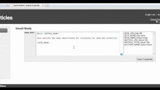 Article Directory Script - How To Set Up Email Templates