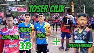 Umpan Manja Toser Cilik IRFAN FAUZAN Buat 3D 'DIMAS, DONI, DIDIN BAE', Toser Cilik Lakukan Jump Serv