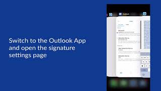 How to install your htmlsig.com email signature on outlook for ios in
just a few steps