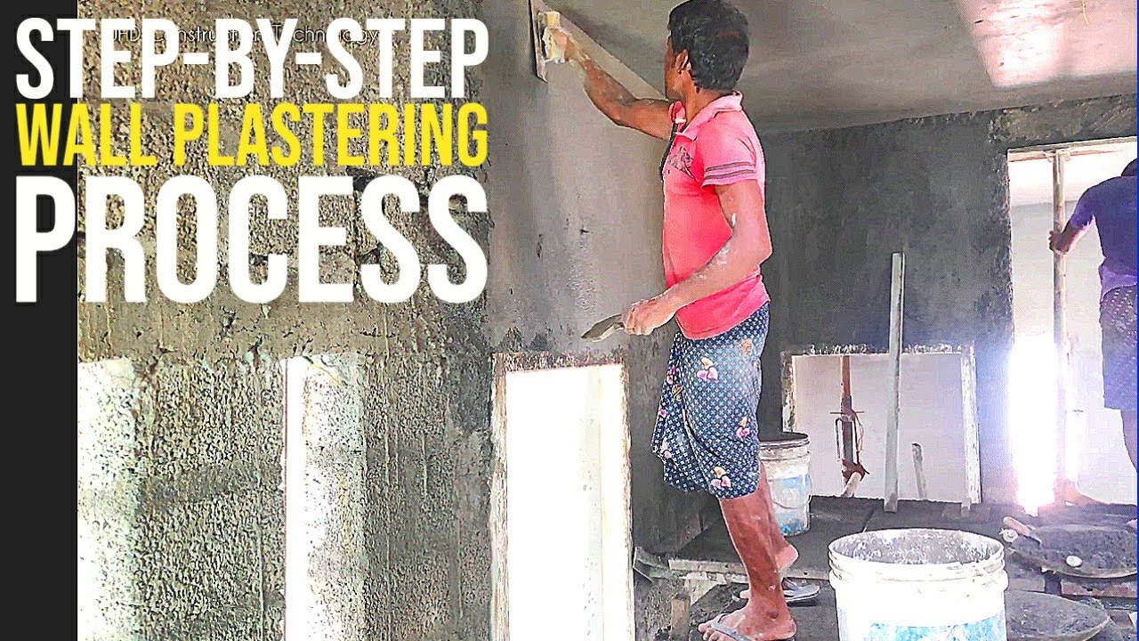 How to do Wall Plastering using Cement and Sand | Indian Construction ...