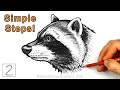 Easy Way to Draw a Raccoon Using Simple Shapes