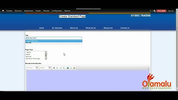 Olamalu - Creating a Standard Page in Drupal 7