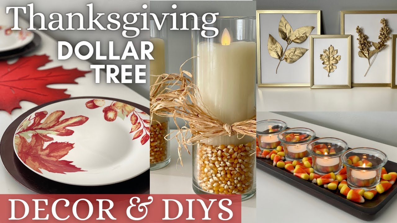 Dollar Tree DIY THANKSGIVING Decor and Craft Ideas | Fall DIYs ...