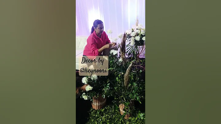 Bride groom stage decoration / Sangeet decoration ideas/ flower decoration #reels #wedding #trending