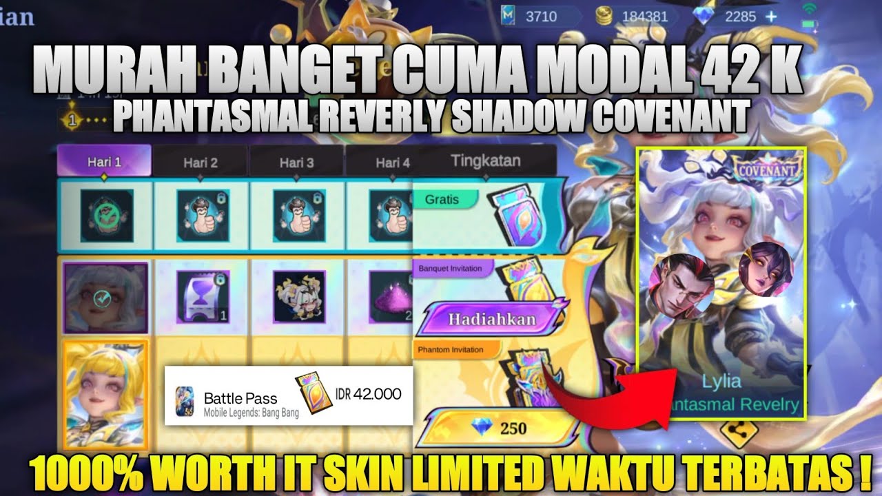 PHANTASMAL REVERLY!! CARA DAPAT SKIN LYLIA NATAN COVENANT MURAH 42K MOBILE LEGENDS TERBARU 2026