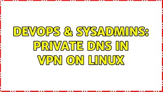 DevOps & SysAdmins: Private DNS in VPN on linux