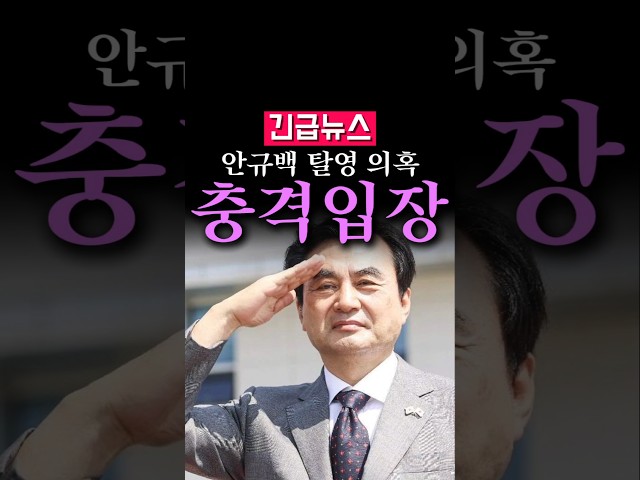(속보) 안규백 탈영 의혹, 국방부 입 열었다...