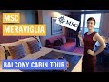 MSC Meraviglia Balcony Cabin Tour