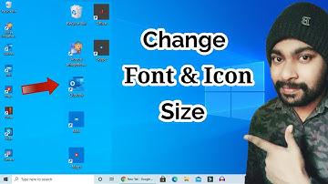 how to change icon size on windows 10 | change font icon size