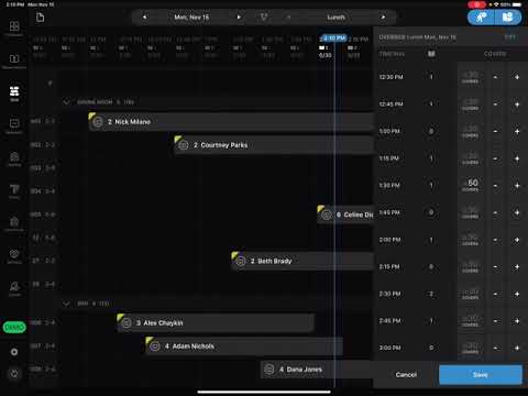 Override Pacing on iPad in SevenRooms