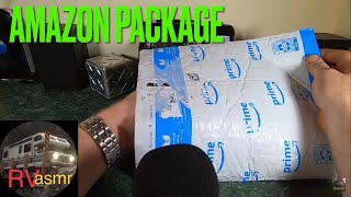 ASMR - Unboxing/Opening Amazon Package (No Talking) | Binaural | iPhone Charger | Crinkly Package