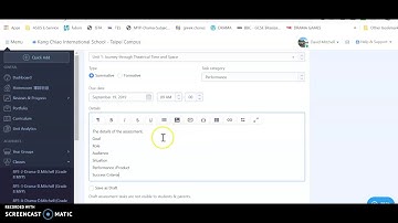 Add an assignment in managebac