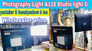 A118 LED photography Video Studio Light (18inch) YouTube or Bueatysaloon k Lea light || Review