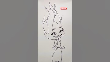 How To Draw Ember | Disney Elemental #shorts #drawing #drawingvideo #disney