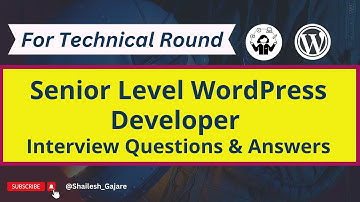 WordPress interview questions in Hindi #8 | Senior Level WordPress Developer