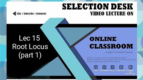 Lecture 15 /Root Locus (Part 1 )/Control Systems Lockdown GATE Series