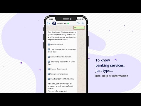 Banking is just a Whatsapp away تمتّع بالخدمات المصرفية عبر تطبيق 