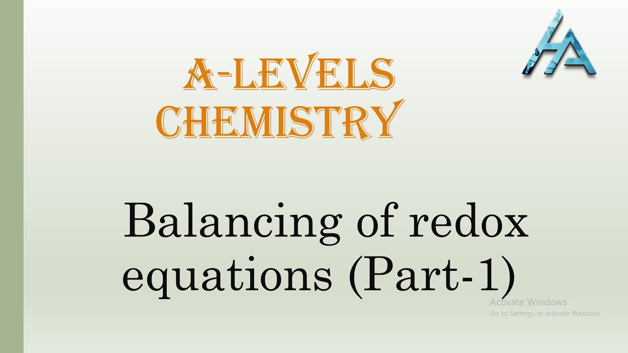 Balancing of redox equation by oxidation number method ll A-Levels ...