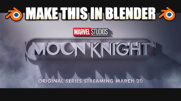 How to Create the Moon Knight Titlecard in Blender | Tutorial