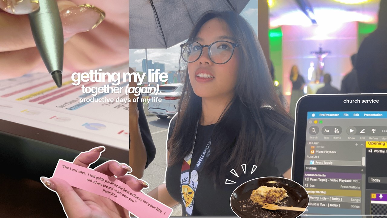 productive days in my life ✧ study grind, org event & church service