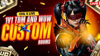 PUBG MOBILE LIVE CUSTOM ROOMS | 1V1 TDM WITH SUBCRIBERS OR PUBLIC | WOW CUSTOM ROOMS |