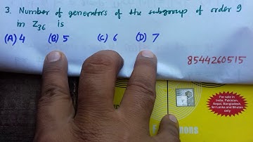 3(MCQ).IIT JAM MATH (Groups:Cyclic,Generators and Orders of Elements )