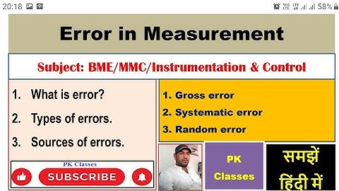 Errors in measurement||Types of errors||Sources of errors (हिंदी)
