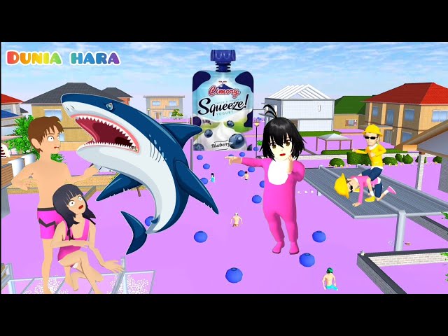 Banjir Yoghurt Blueberry 🤤 | Yuta Ajak Baby Raksasa Celine Ke Rumah Cimory Ada Hiu 🦈 | Sakura School class=