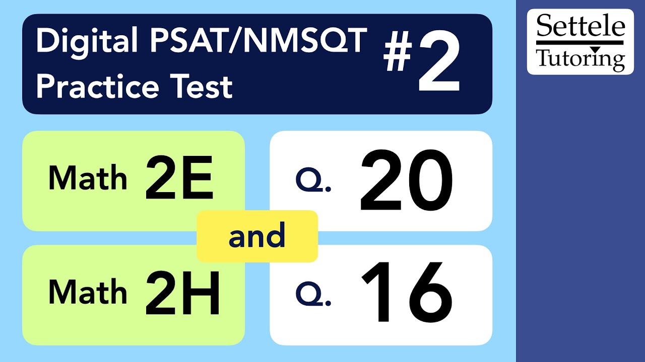 Digital PSAT 2, Math Module 2H, Question 16 (numeracy) - YouTube