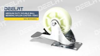 Medium Duty Double Ball Bearing Nylon Caster--115kg