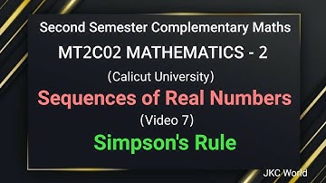 Sequences of Real Numbers (Class 7): Simpson