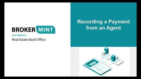 Recording a payment from an agent