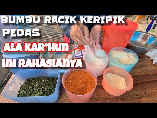 BEGINI CARA PEMBUATAN BUMBU TABUR ANEKA KERIPIK ALA KERIPIK KARUHUN class=