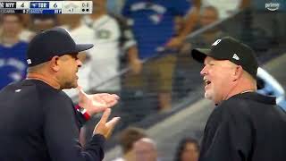 New York Yankees manager Aaron Boone ejected from game vs. Toronto Blue Jays, 7/23/25