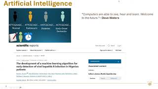 Webinar on Embracing Artificial Intelligence in Healthcare Delivery Benefits & Ethical Consideration