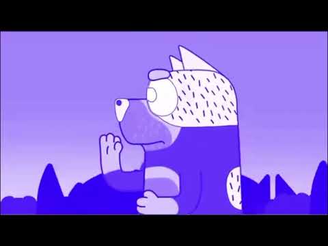 Bluey Dance Mode with Electronic Sounds Backwards