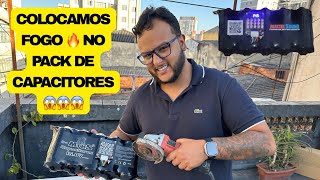 WE SHORT CIRCUIT IN A CAPACITOR PACK😱/ SEE THE TECHNOLOGY OF CAPACITOR PACKS E=MTKS/ ENERGY