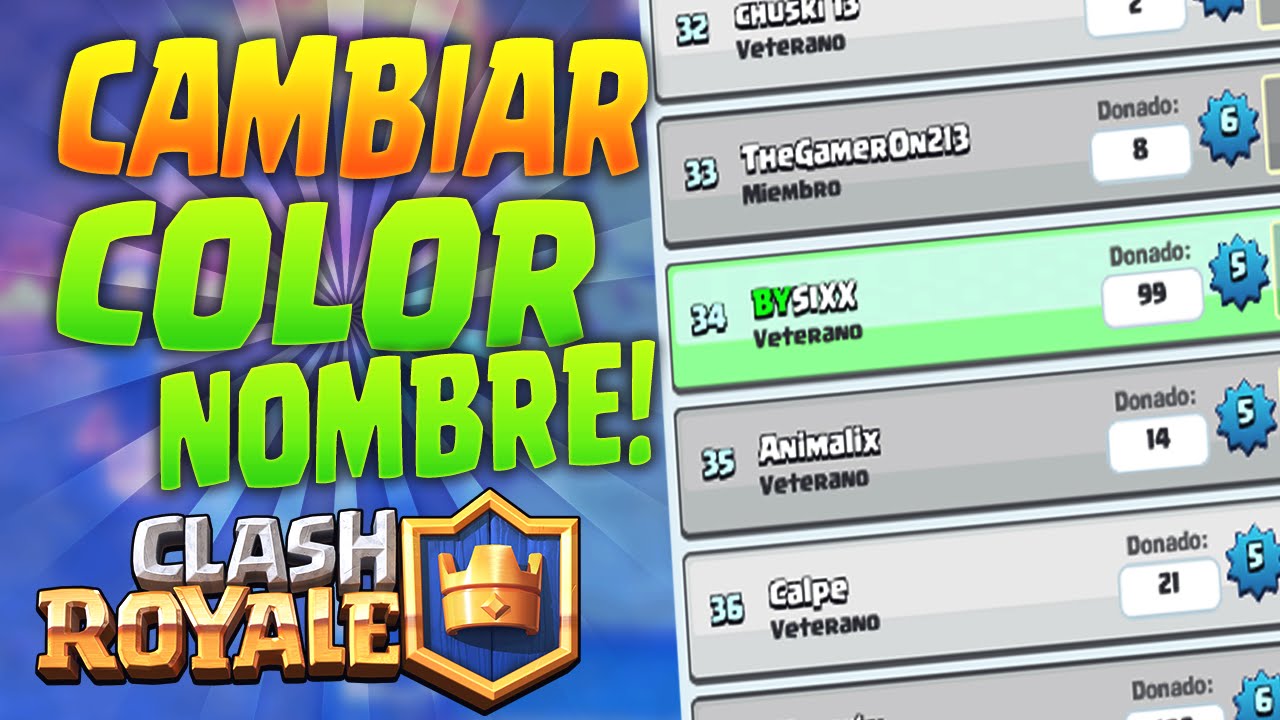 Como Cambiar El Nombre En Clash Royale