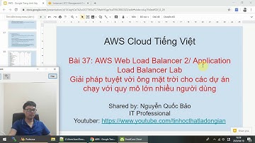 Bài 37:AWS Elastic Load Balancing 2/Application Load Balancer Lab  Cân bằng tải cho hệ thống lớn