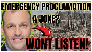 Maui FIRES GOV JOSH GREEN leaves HOUSING MEETINGS LOCALS ARE UPSET and threats of LAWSUIT 