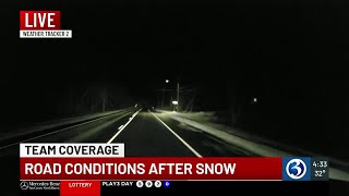 Slick streets and strong winds could cause issues on the roads in Mansfield