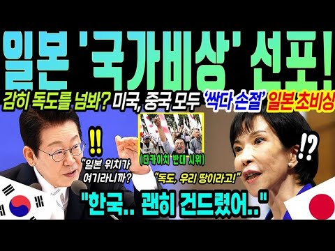 대한민국 대반격! 독도 도발한 일본의 최후 '국가비상사태' [해외감동사연]