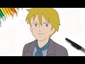 تعلم رسم الفريدو من أنمي عهد الأصدقاء بسهولة How To Draw Alfred Romeo Blue Skies 