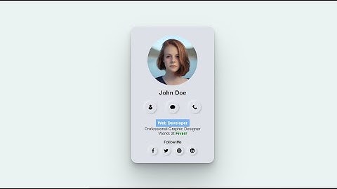 Animated Neumorphism Profile Using HTML & CSS