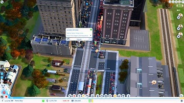 SimCity 5 - Vehicle AI - Two cars blocking the whole high density avenue